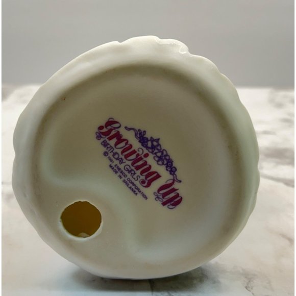 Growing Up Birthday Girls Age 12 Porcelain Blonde Figurine 1981 Enesco - Picture 4 of 7